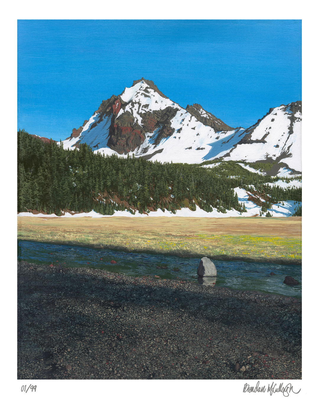 “Alpine Melody” Limited Edition Print Landscape and Wildlife Art by Brendan McCullough