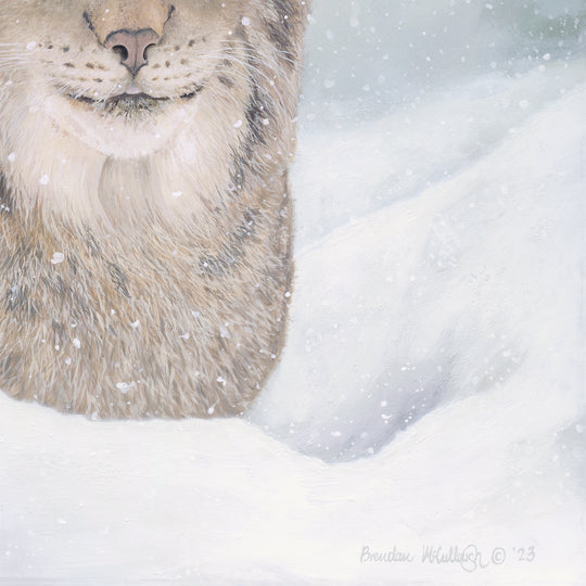 “Winter Queen” 30 x 30 Original Painting Landscape and Wildlife Art by Brendan McCullough