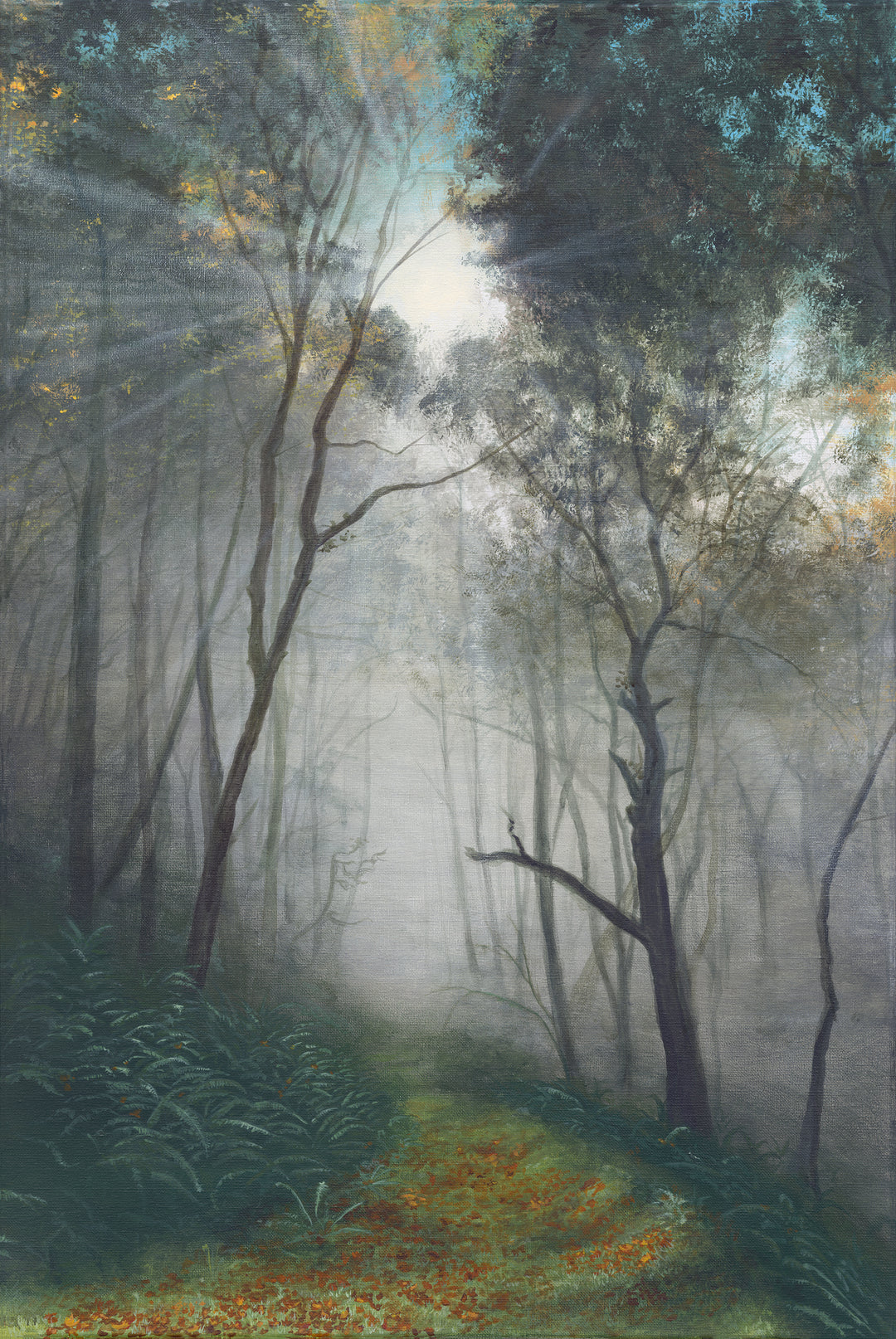 “Woodland Promise” 24 x 36 Original Painting Landscape and Wildlife Art by Brendan McCullough